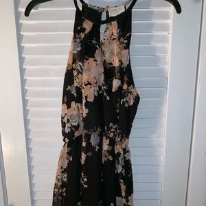 Sienna sky floral surplice skater dress